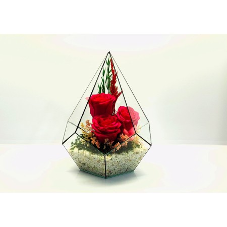 گل رز جاودان الماس طرح اشک